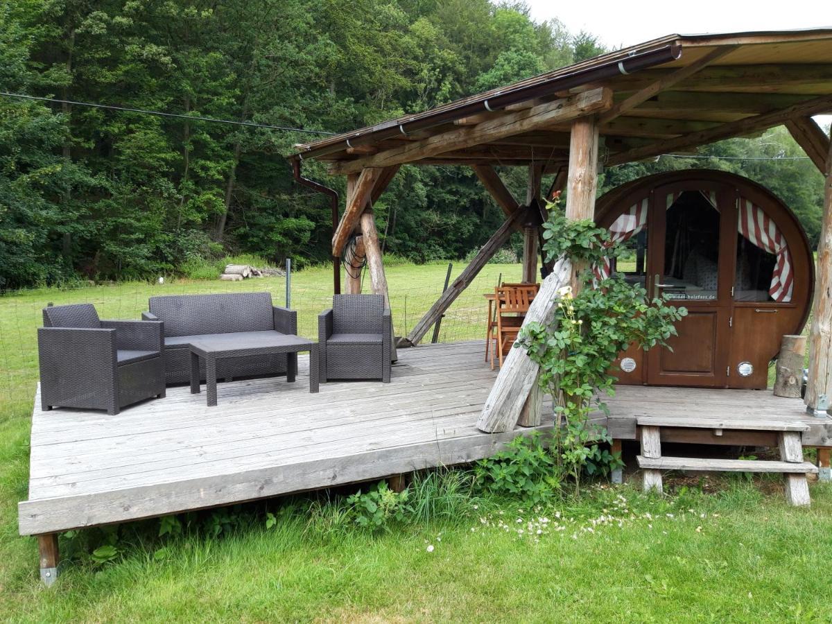 Schlummerfass An Der Bockmuehle Hohnstein Exteriör bild